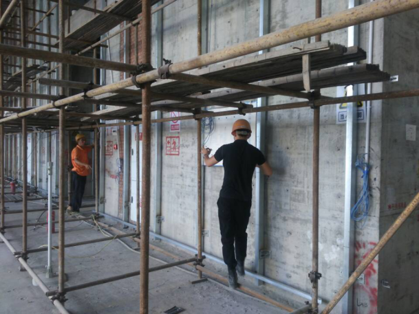 朗天通訊,室內(nèi)裝修工程,墻面處理